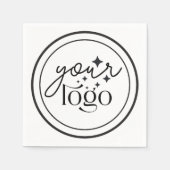 会社パーソナライズされたロゴカクテルナプキンス スタンダードカクテルナプキン (正面)