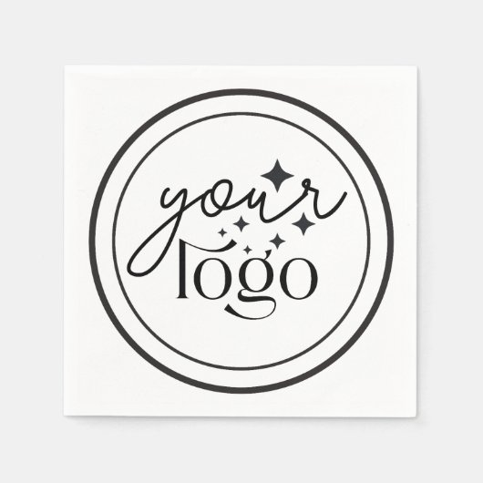 会社パーソナライズされたロゴカクテルナプキンス スタンダードカクテルナプキン (正面)