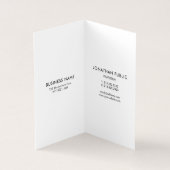 会社パーソナライズされたロゴ縦折りモダン曲げ 名刺 (内部)
