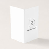 会社パーソナライズされたロゴ縦折りモダン曲げ 名刺 (外部)