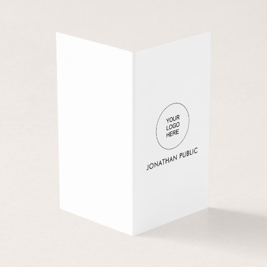 会社パーソナライズされたロゴ縦折りモダン曲げ 名刺 (外部)