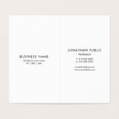 会社パーソナライズされたロゴ縦折りモダン曲げ 名刺 (内部フラット)