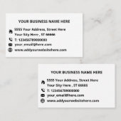 会社パーソナライズされた情報名刺 名刺 (正面/裏面)