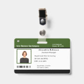 会社ビジネス従業員ID ID バッジ (正面 (クリップ付))