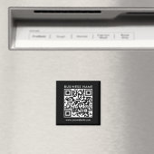 会社ビジネスQRコードロゴ文字ブラックスクエア マグネット (インサイチュ (食洗機))