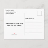 会社ピクニックサマーQRコードテンプレート招待状 インビテーションポストカード (裏面)