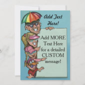 会社ピクニックファミリーおもしろいデー招待状 招待状 (正面)