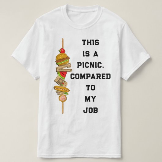 会社ピクニック オフィスパーティー Tシャツ (デザイン正面)