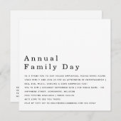 会社ファミリーデイビジネスロゴホワイト招待状 招待状 (正面/裏面)