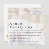 会社ファミリーデイビジネスロゴ写真招待状 招待状 (正面/裏面)