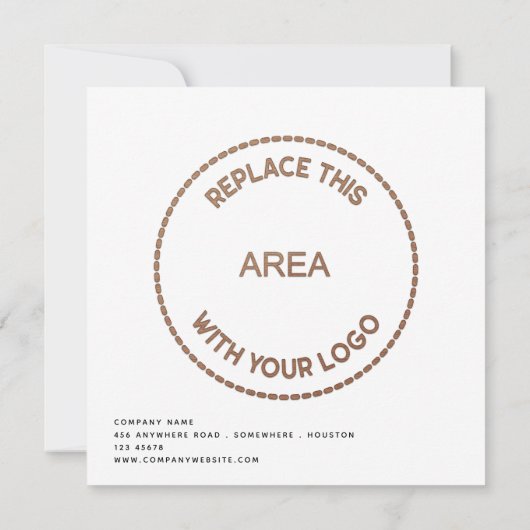 会社ファミリーデイビジネスロゴ写真招待状 招待状 (裏面)