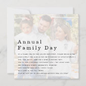 会社ファミリーデイビジネスロゴ写真招待状 招待状 (正面)