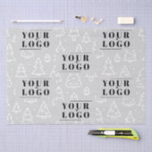 会社ブランドのクリスマスツリーカスタムロゴ 薄葉紙 (クラフト)