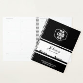 会社ブランドカスタムのブラック/ホワイト企業のギフト プランナー手帳 (ディスプレー)