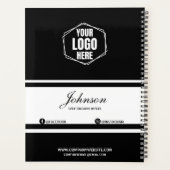 会社ブランドカスタムのブラック/ホワイト企業のギフト プランナー手帳 (裏面)