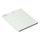 会社プロジェクト名 10x10 四方罫線入り ノートパッド (アングル)