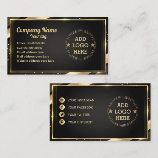 会社プロフェッショナルロゴデザイン名刺 名刺 (正面/裏面)