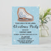 会社ホリデークリスマスパーティークッキーブルースノー 招待状 (スタンド正面)