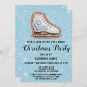 会社ホリデークリスマスパーティークッキーブルースノー 招待状 (正面/裏面)