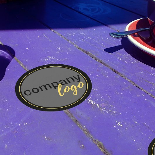 会社ミニマルのロゴのプロモーションブラック ラウンドペーパーコースター