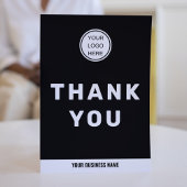 会社ミニマルロゴブラック&ホワイトプロフェッショナル サンキューカード