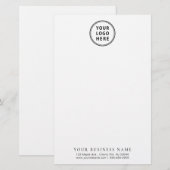 会社ミニマルロゴ 便箋 (正面/裏面)