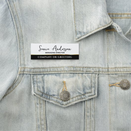 会社モダンのビジネスプロフェッショナルの追加企業の 名札 (インサイチュ)