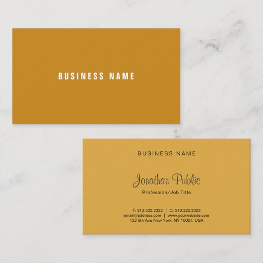 会社モダンのミニマエレガントリストテンプレート 名刺 (正面/裏面)