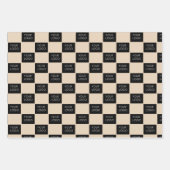 会社モダンのロゴのプロモベージュ ラッピングペーパーシート (正面)