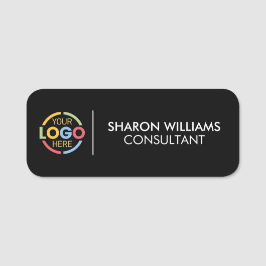 会社モダンのロゴ従業員の磁気 名札 (正面)