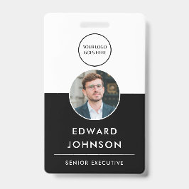 会社モダンの写真ID QRコードカード従業員 バッジ