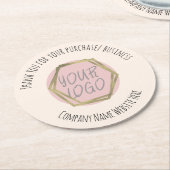 会社モダンの業務に感謝自然 ラウンドペーパーコースター (アングル)