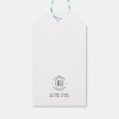 会社モダンカスタムロゴ・ビジネス・ブランド ギフトタグ (裏面)