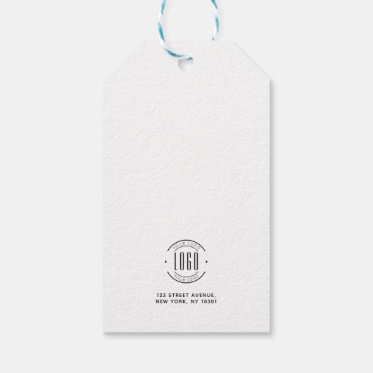 会社モダンカスタムロゴ・ビジネス・ブランド ギフトタグ (裏面)