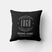 会社モダンカスタムロゴ・ビジネス・ブランド クッション (裏面)