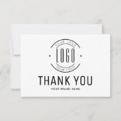 会社モダンカスタムロゴ・ビジネス・ブランド サンキューカード (正面)