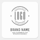 会社モダンカスタムロゴ・ビジネス・ブランド スクエアシール (正面)