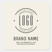 会社モダンカスタムロゴ・ビジネス・ブランド スクエアシール (正面)