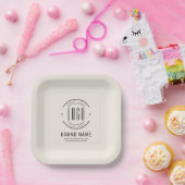 会社モダンカスタムロゴ・ビジネス・ブランド ペーパープレート (パーティー)