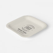 会社モダンカスタムロゴ・ビジネス・ブランド ペーパープレート (傾斜あり)