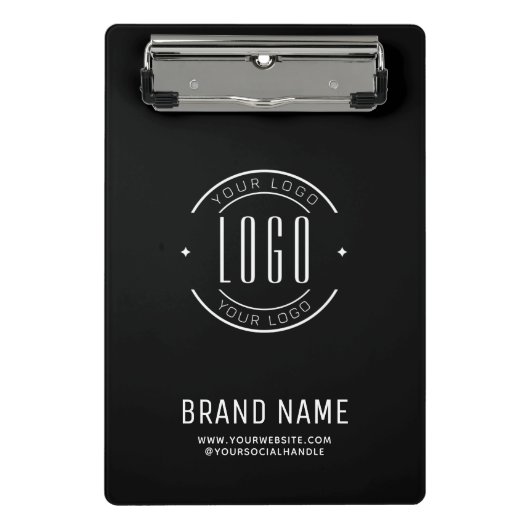 会社モダンカスタムロゴ・ビジネス・ブランド ミニクリップボード (正面)