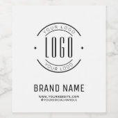 会社モダンカスタムロゴ・ビジネス・ブランド ワインラベル (シングルラベル)