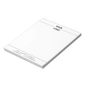 会社モダンデザインOfficeメモ帳とロゴ ノートパッド (回転)