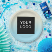 会社モダンプロフェッショナルロゴのグラデーション ペーパープレート (パーティー)