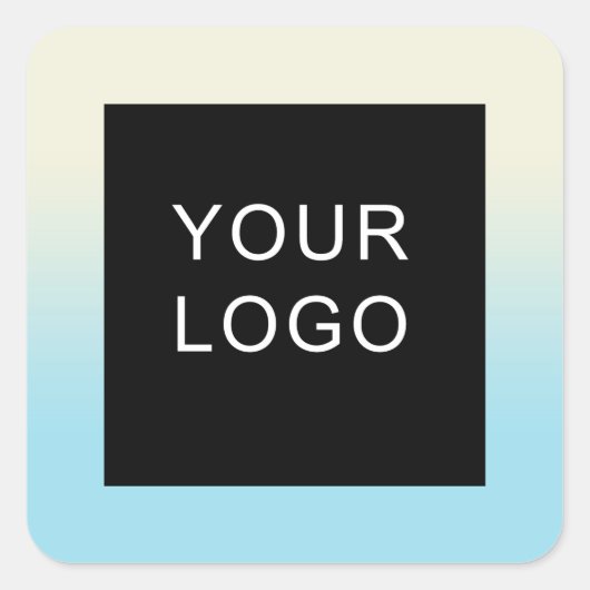 会社モダンプロフェッショナルロゴグラデーション スクエアシール (正面)