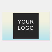 会社モダンプロフェッショナルロゴグラデーション 長方形シール (正面)