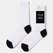 会社モダンプロフェッショナルロゴ白 ソックス (左)