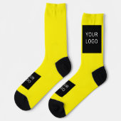 会社モダンプロフェッショナルロゴ黄色 ソックス (左)