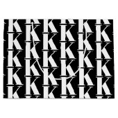 会社モダンミニマルモノグラム・ビジネス・ブラック ラージペーパーバッグ (正面)