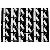 会社モダンミニマルモノグラム・ビジネス・ブラック ラージペーパーバッグ (裏面)